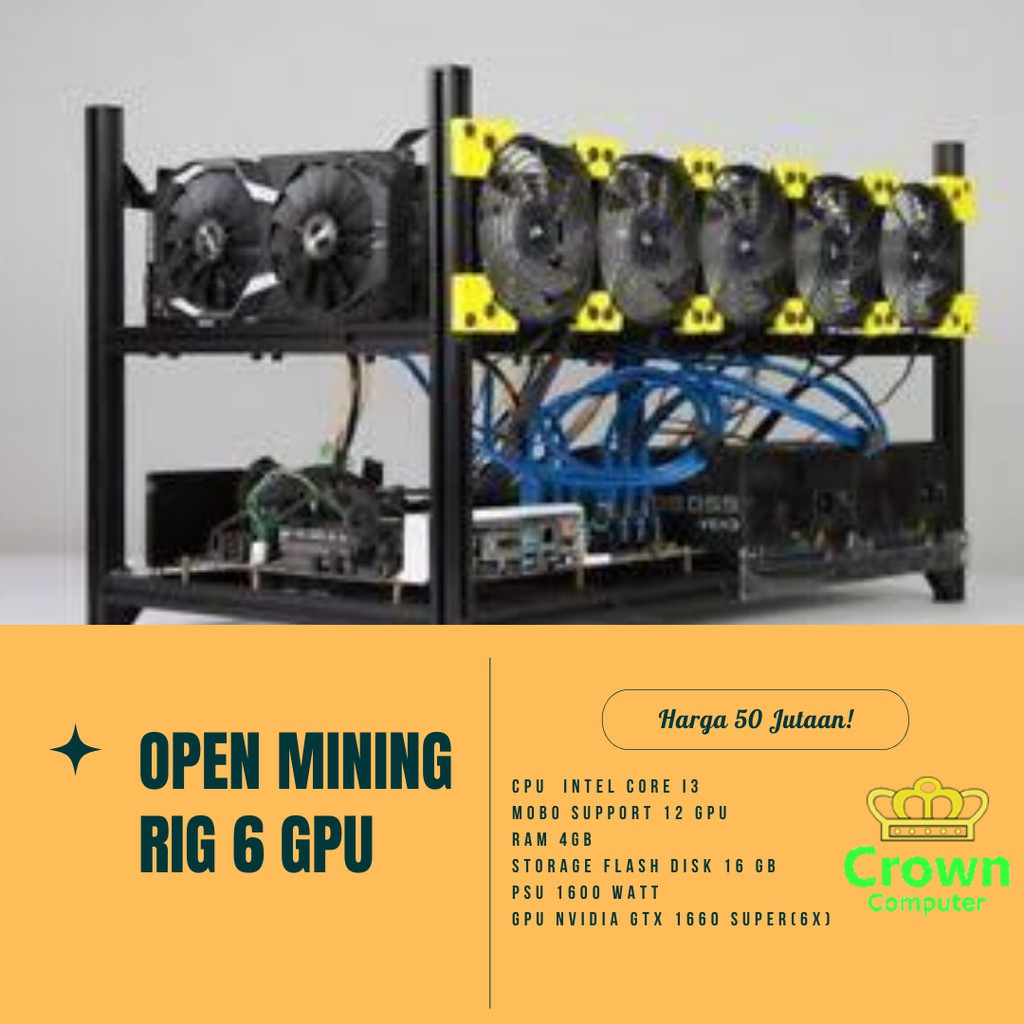 MINING RIG 6 GPU NVIDIA GTX 1660 SUPER
