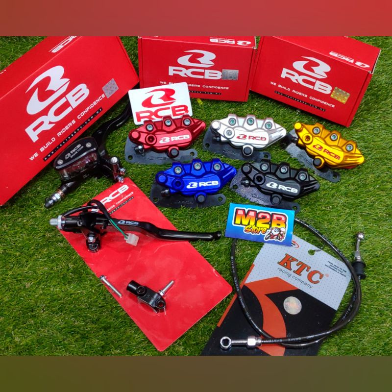 PAKET Master Rem RCB E2 + Selang Rem KTC 92 cm + Kaliper pala babi RCB S series Vario 125 150 Beat f