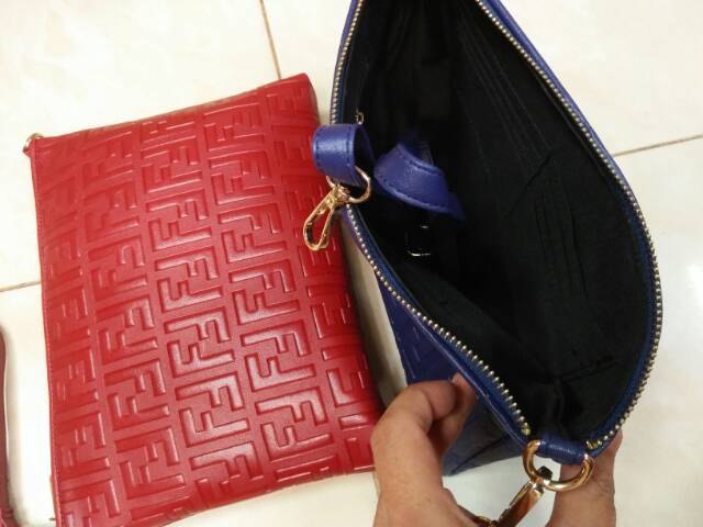 Handbag clucth fendi buatan dalam negri slempang