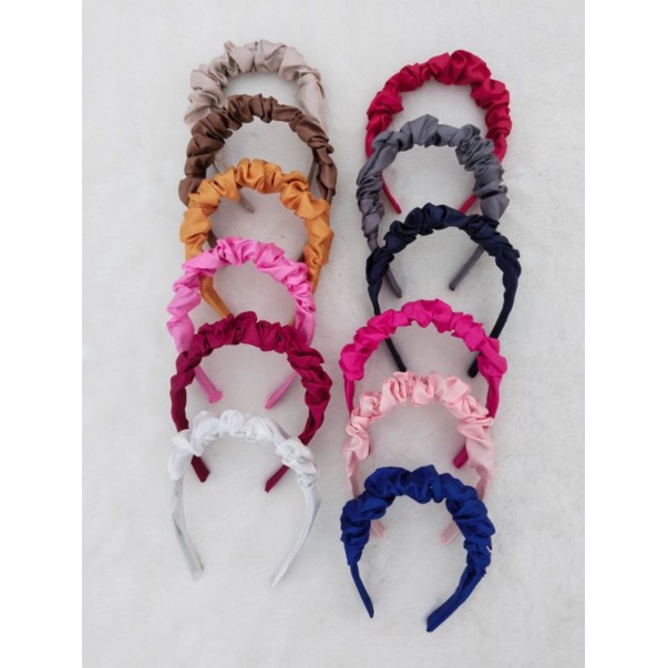 TAFBABY Bando Scrunchie Serut Korea Satin Besar Korean Hand Band