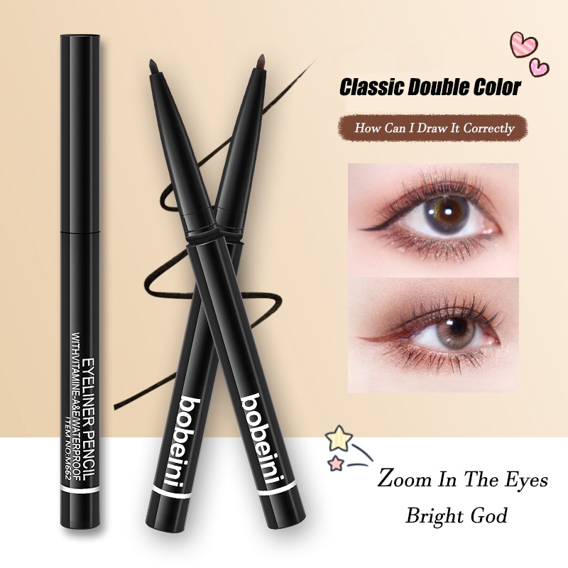 COCO MAMA Tahan Air Eyeliner Gel Pencil Eyeliner Pensil Gel Eyeliner Waterproof Untuk Pemula Smooth Eyeliner Pensil Waterproof