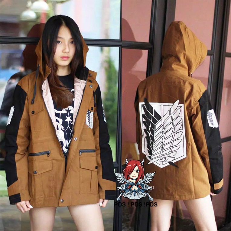 COD JAKET PARKA ANIME SNK ATTACK ON TITAN CANVAS PREMIUM AIVII