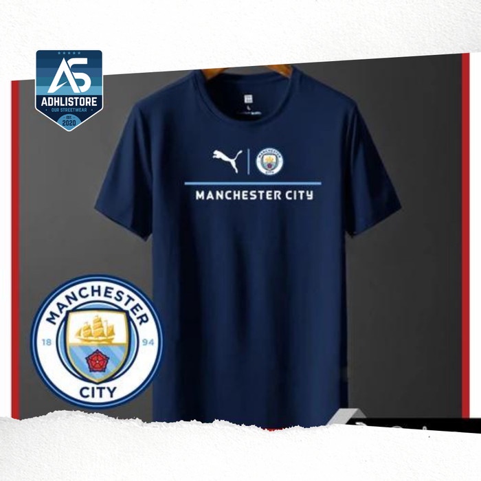 kaos bola man city mc premium print dtf combed 30s - S, Putih