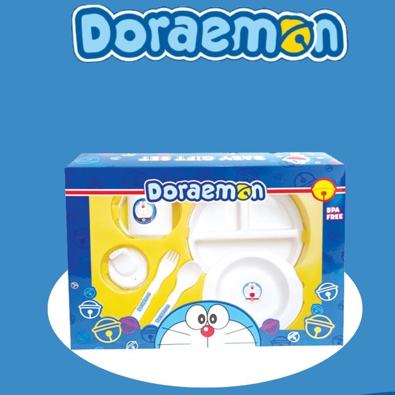 Lusty bunny Doraemon Feeding Set Dooz Medium Perlengkapan Makan Bayi Bunny Set Perlengkapan Makan Ba