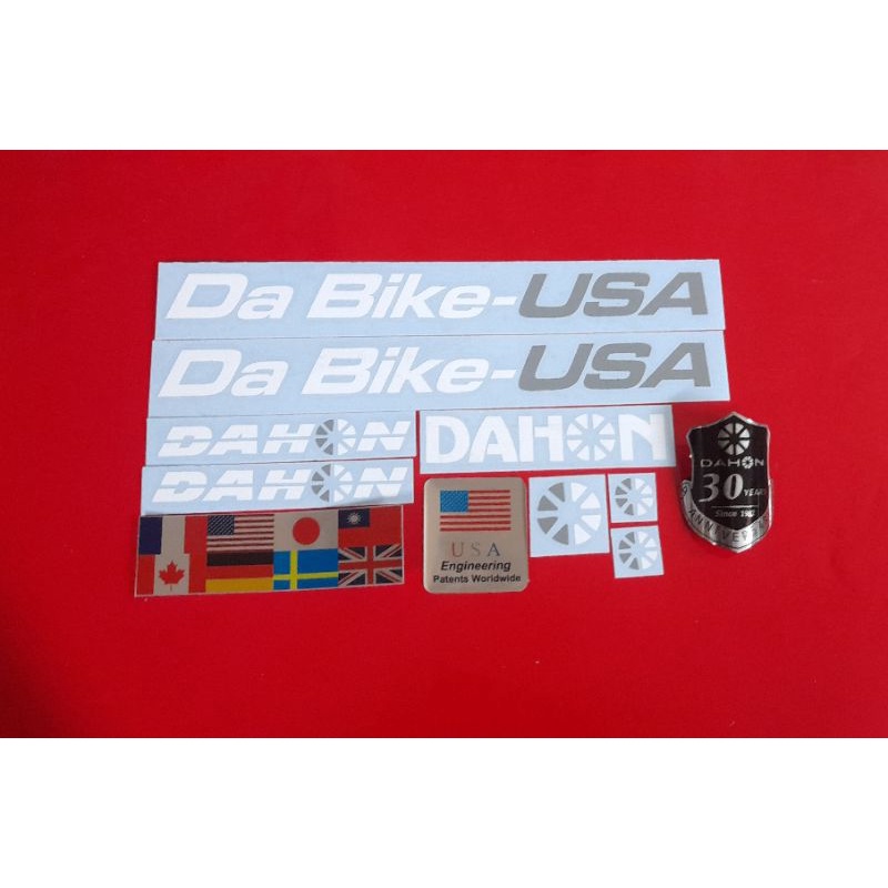 Custom emblem Sepeda Dahon 30th + Stiker Sepeda Da Bike usa