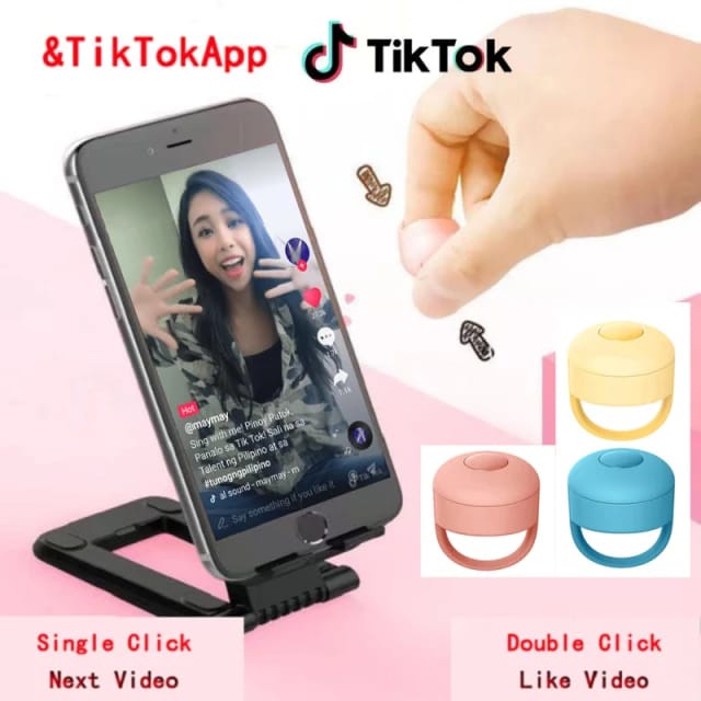 (TWS) Bluetooth Fingertip Video Controller / Macaron Finger Tiktok Remote