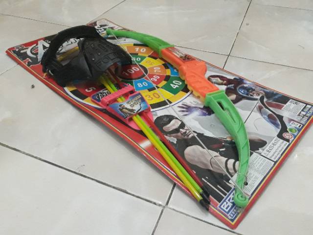 Mainan Panah Topeng Anak Edukasi - Archery Target Edukatif Panahan
