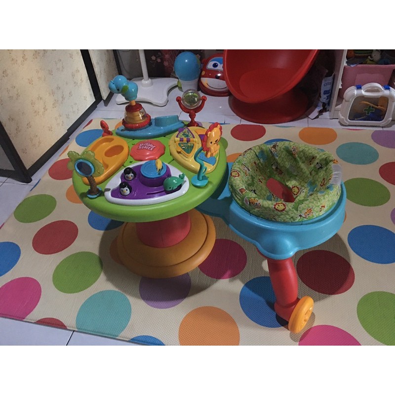 preloved baby walker bright starts around we go