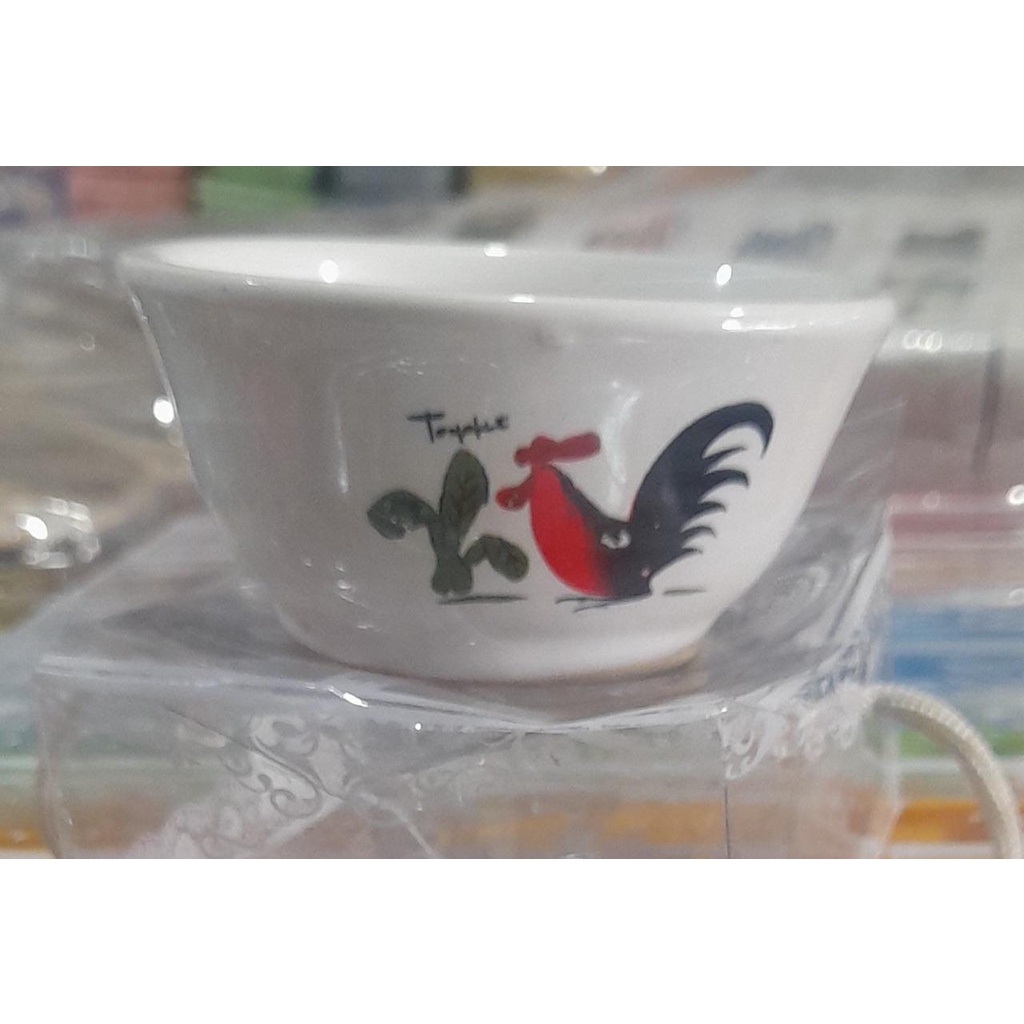 Souvenir Mangkok Sambal Mangkok Ayam Mangkok Kecil Mangkok Ayam Jago Kemasan Mika Motif