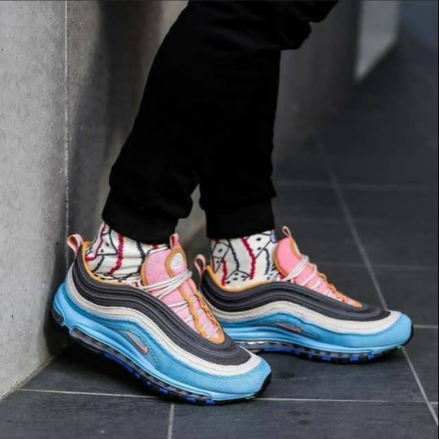 Sepatu Nike Air Max 97 Corduroy Pack Ocean Blue Buat Cewek