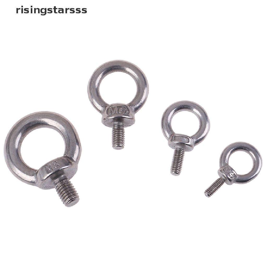 1pc Sekrup Ring Loop Hole Bahan Stainless Steel 304 Untuk Mengangkat Mata