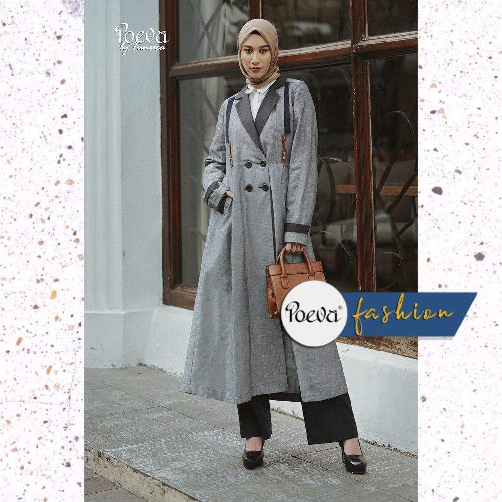 Outer Wanita / Outer POEVA / Long Coat POEVA Odessa