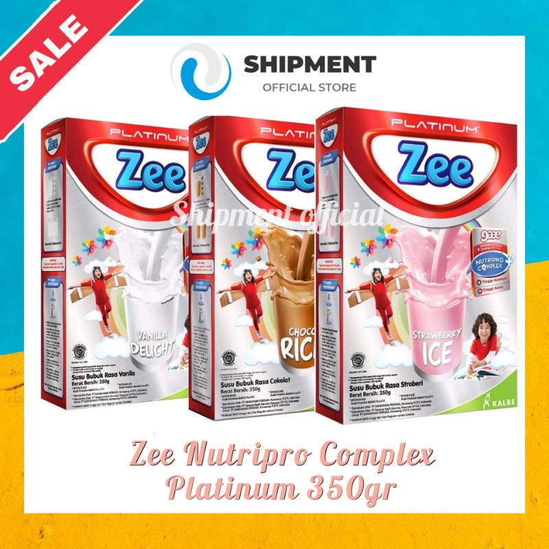SHIPMENT - ZEE PLATINUM 350 gram VANILLA COKLAT STRAWBERRY KALBE SUSU ZEE REGULER 350GR