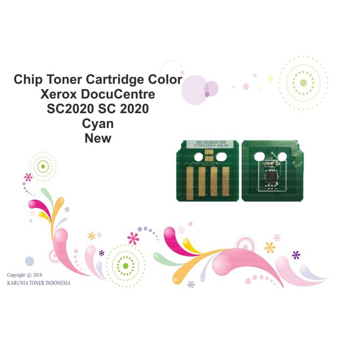 

Chip Toner Cartridge Color Xerox DocuCentre SC2020 SC 2020 C M Y K New - Biru