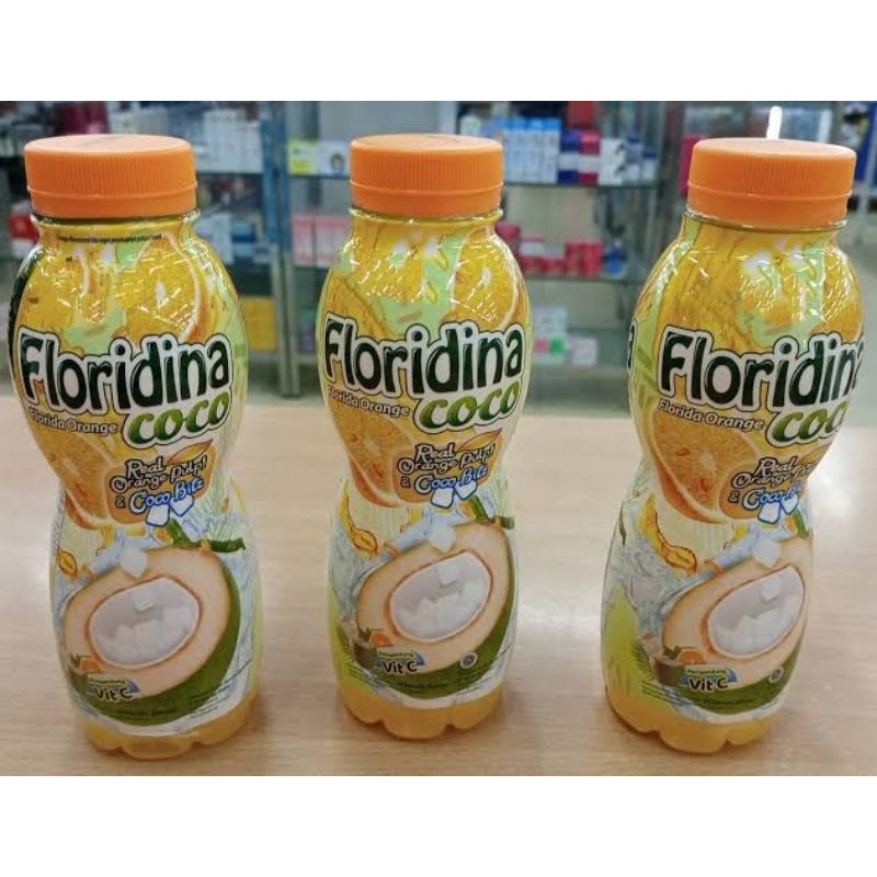 

Floridina Coco floridaOrange 350 mL - minuman rasa jeruk dan air kelapa