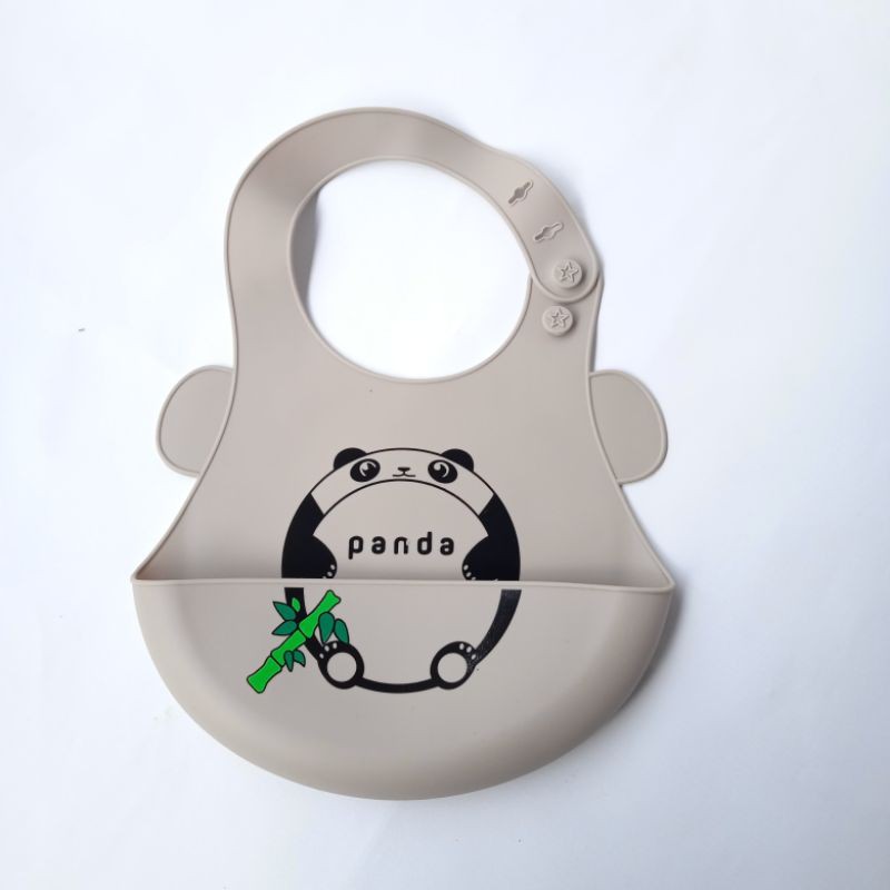 Celemek Makan Bayi Baby BIB Slabber Full Silikon silicone lembut