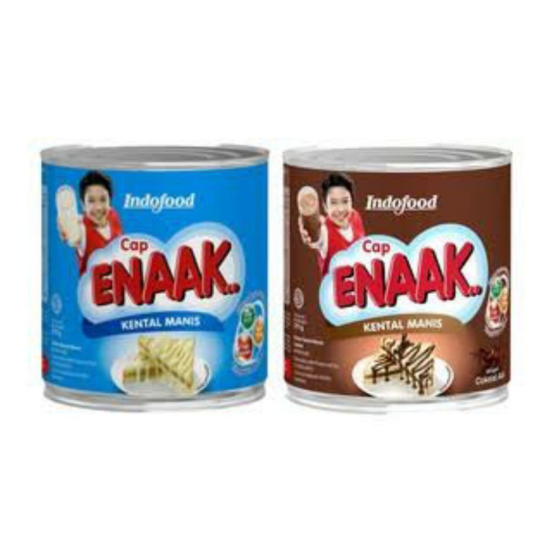 

Indofood Cap Enaak Coklat Putih Susu Kental Manis Kaleng 370gr