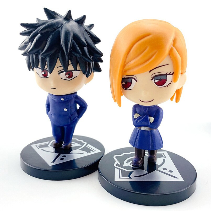 6pcs Mainan Action Figure Anime Jujutsu Kaisen Q Version Yuji Itadori Mysterious Megumi Gojo Satori Gisaki Roses Bahan Pvc