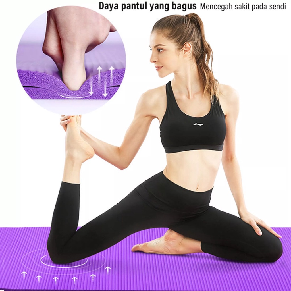 home_colection Matras Friendly Yoga Mat Anti Slip Tebal Premium Matras Olahraga Sport &amp; Pilates Mat