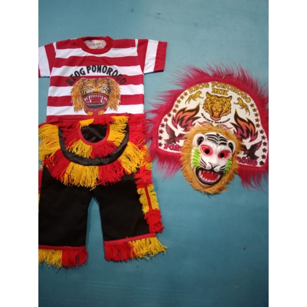 Reog spon full set, reog spon, celana, kaos, embong, barongan, jaranan