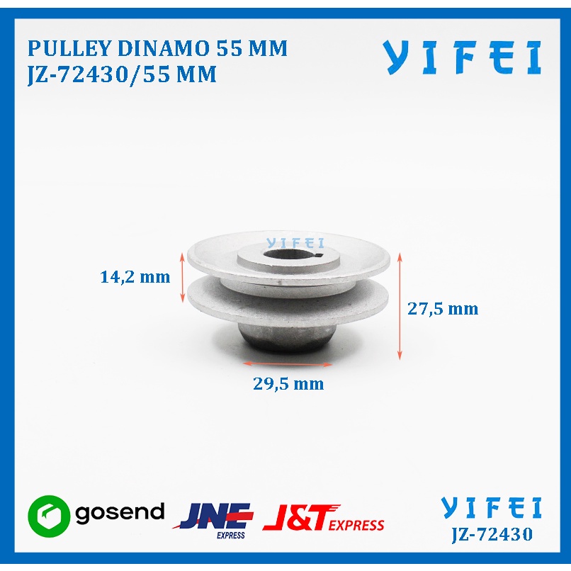 Pulley / Poli / Poly Dinamo Mesin Jahit 55MM YIFEI-72430/55MM