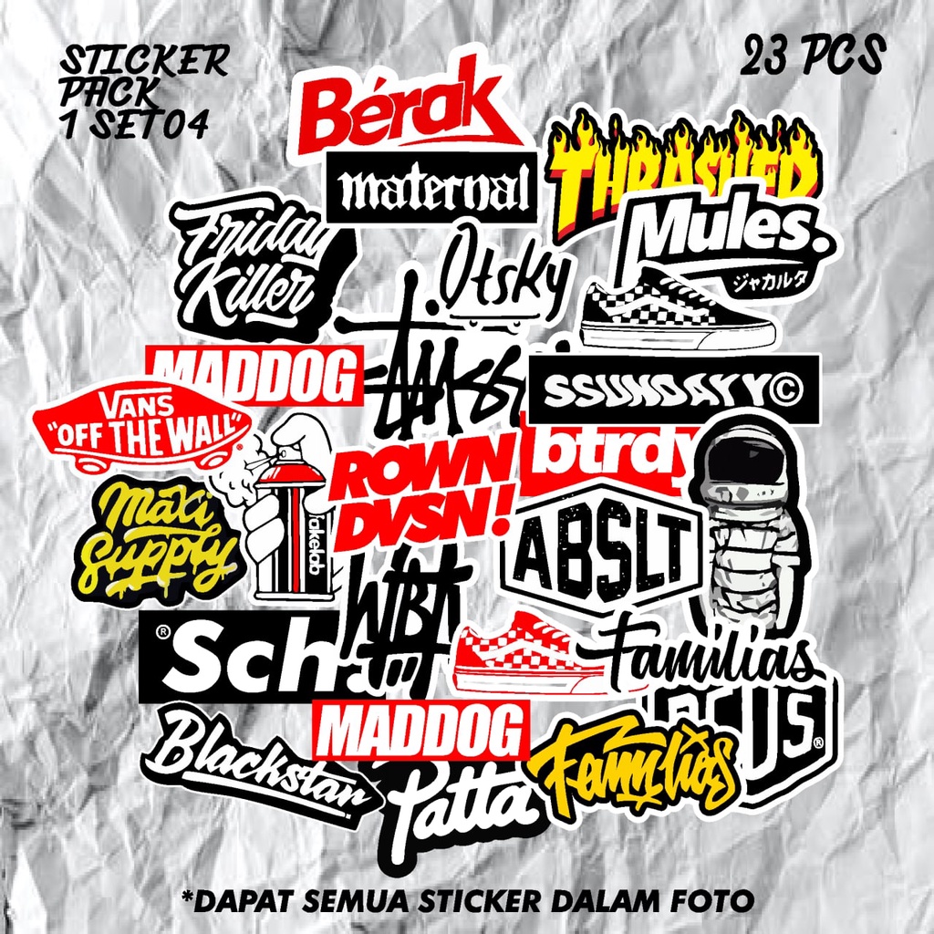 

STICKER DISTRO MURAH 23 PCS SUDAH POTONG DISTRO BRAND