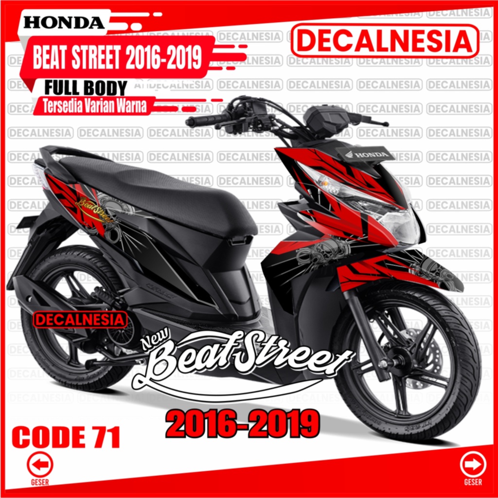 Decal Stiker Beat Street Full Body Old 2018 2019 Motor Honda Beat Street 2016 2017 Modifikasi Dekal 