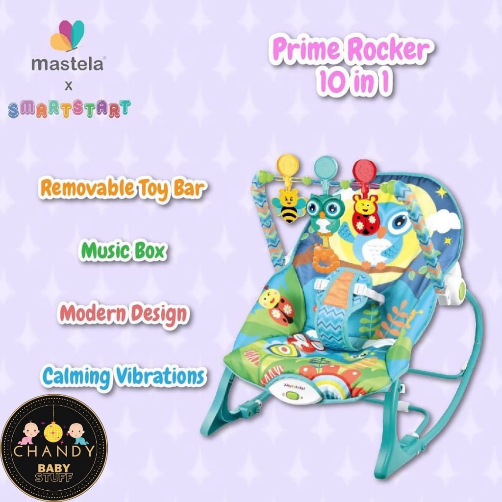 BOUNCER SPACE BABY ZX 1803, SMARTSTART 10 IN 1 INFANT TO TODDLER ROCKER, (GRATIS BUBBLEWRAP+GRATIS HADIAH LANGSUNG)-ROCKER blue