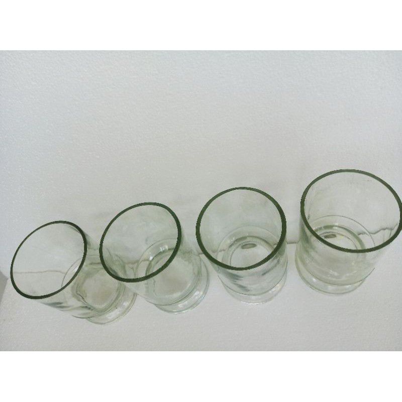 toples kaca unik tempat vas bunga kaca tempat wadah lilin botol kaca BONUS batu hias