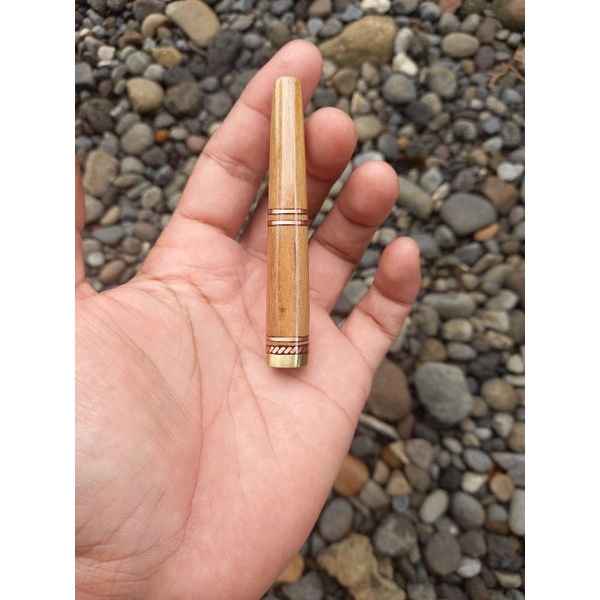 pipa once kayu cengkeh slim 2 cincin tengah 7-8 cm