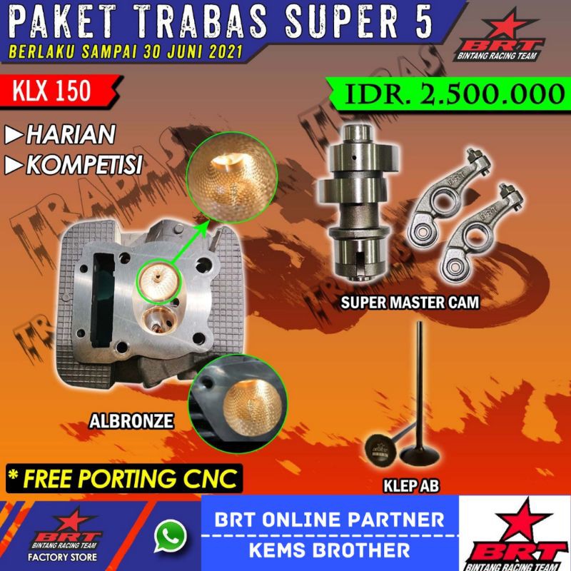 PAKET TRABAS SUPER 5 KLX 150