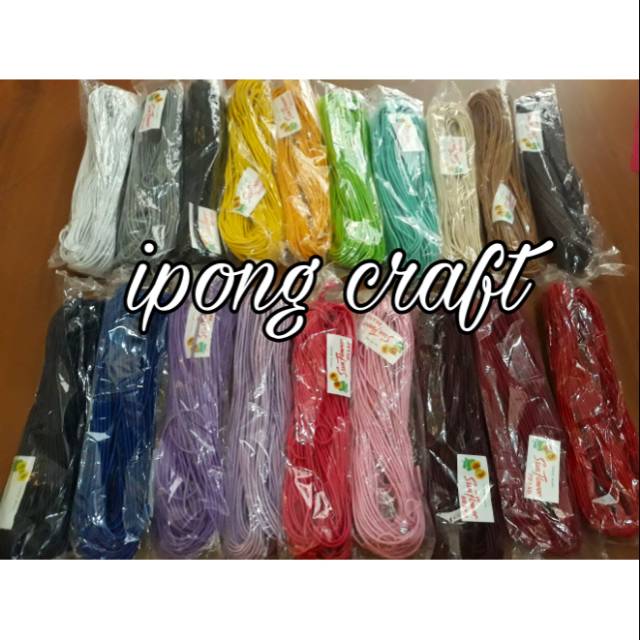 Tali Karet Elastis Bulet 2mm 2.000/Meter / Tali Elastis Masker/Tali Elastis Bulat 2mm/Tali sengkelit