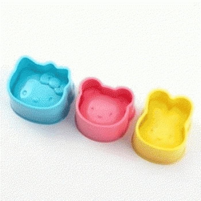 Cetakan Nasi / Rice Mold / Bento Tools / Cetakan Kue 3 in 1 (1 set isi 3 : Hello Kitty + Bear + Bunny)