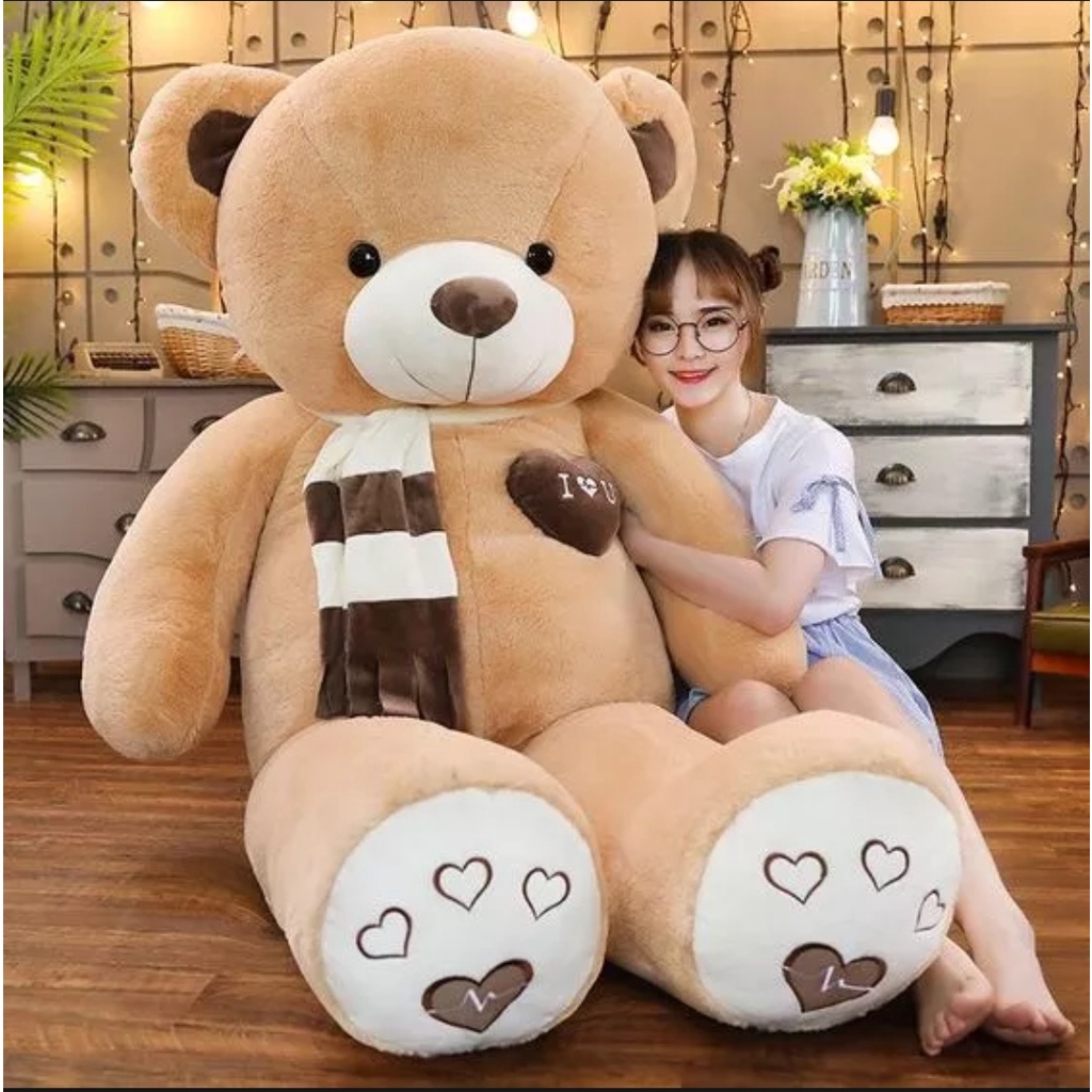 boneka teddy bear plufyy boneka beruang jumbo 1,2 boneka beruang