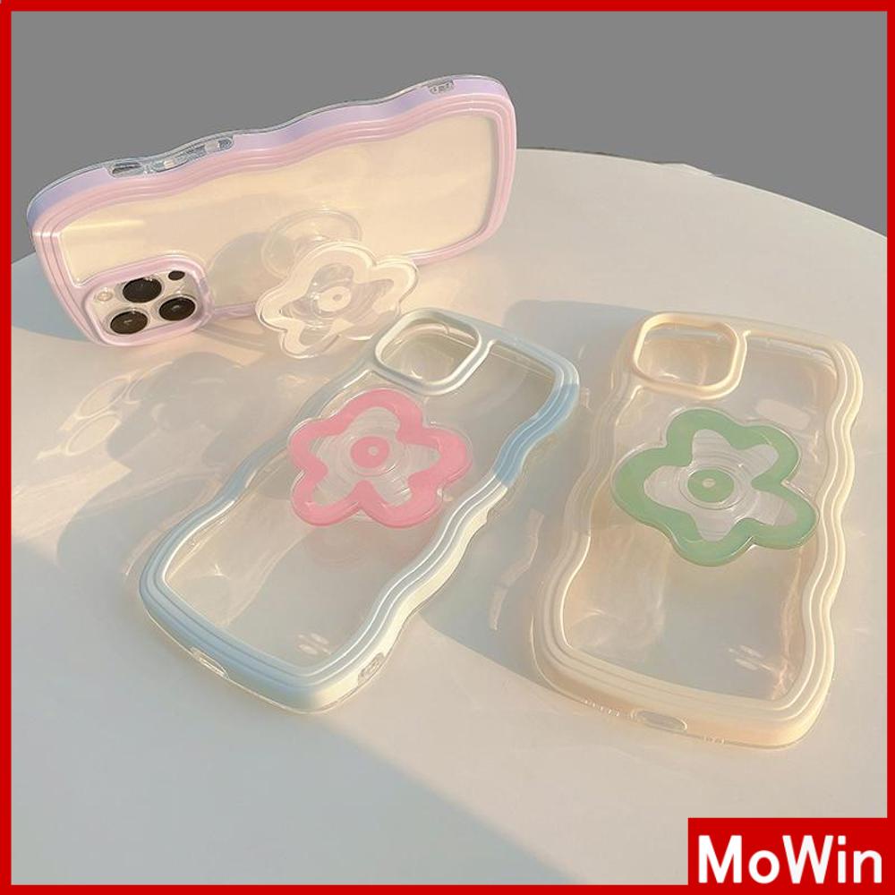 iPhone Case with Grip Cute Folding Stand 2 in 1 Clear Case TPU Airbag Shockproof Protection Camera Candy Color Compatible For iPhone 14 Pro Max 14 Plus 13 Pro Max 12 11 XR 7Plus