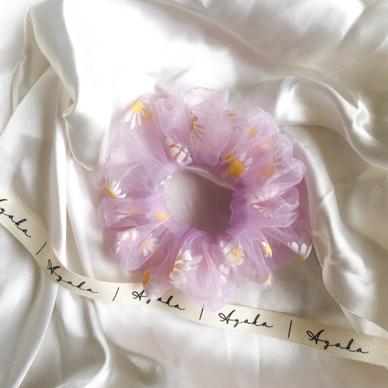 Ayaka Srunchie Daisy | ikat rambut daisy | ikat rambut gaya korea-Lilac