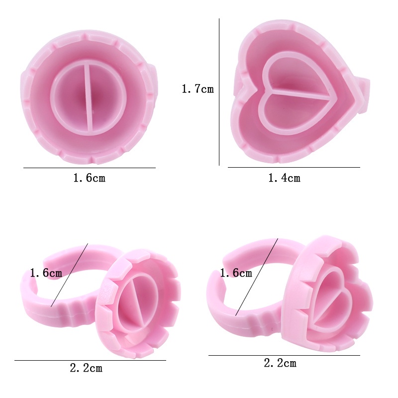 50 / 100Pcs Cincin Holder Lem Bulu Mata Extension Sekali Pakai