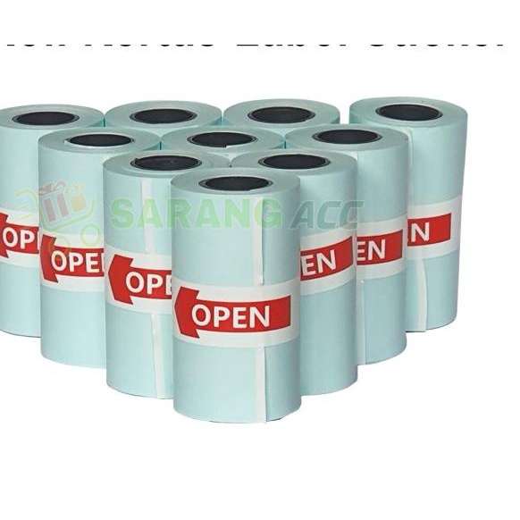 

☉ Kertas Label Sticker THERMAL Continuous 57mm x 30mm isi 10roll ☪