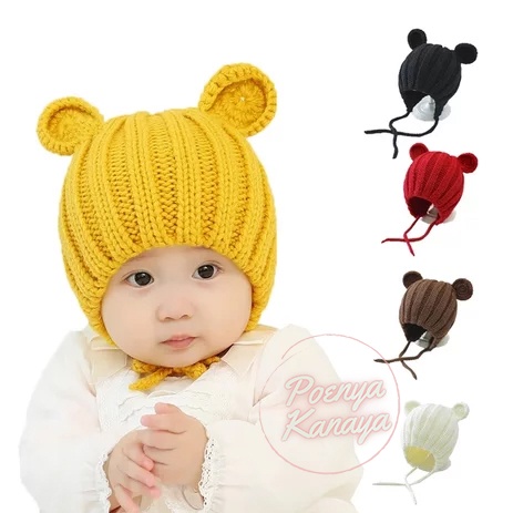 Topi Kupluk Bayi Rajut JERRY Baby Boy Girl Rajut Lucu TP29