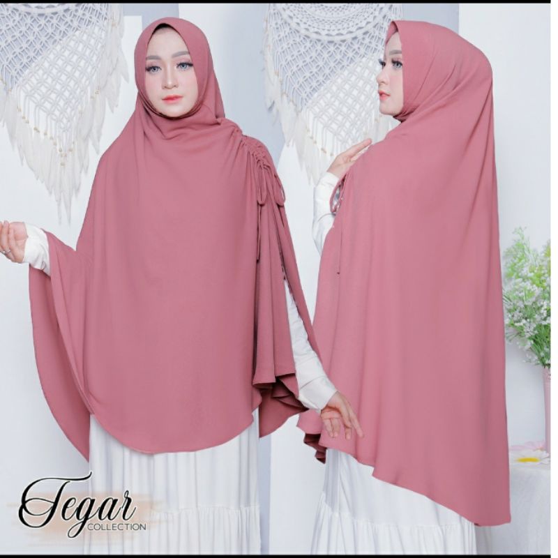Tegar hijab WOLLYCREP Serut Samping Antem