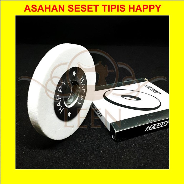 Asahan Seset Tipis HAPPY Mesin Skiving Batu Asah Bulat Pipih LEEN