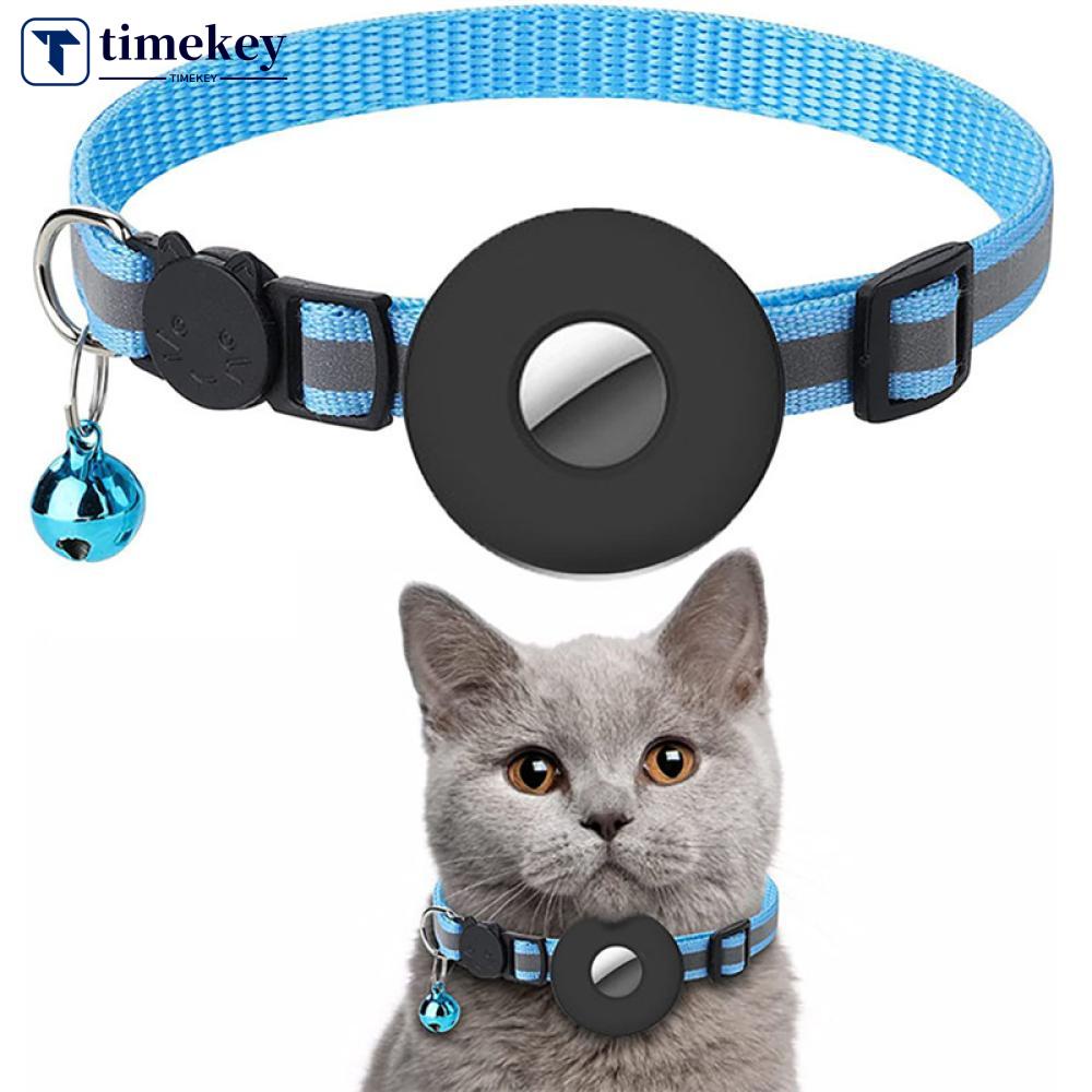 Timekey Kalung Collar Anjing / Kucing Peliharaan Adjustable Anti Hilang Bahan Nilon Dengan Lonceng C1J6