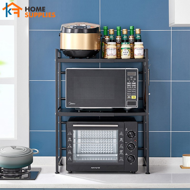 【KF】Rak Microwave  Rak Oven Perlengkapan Multifungsi Rak Bumbu Rak Dapur Rak Besi Tempat Penyimpanan