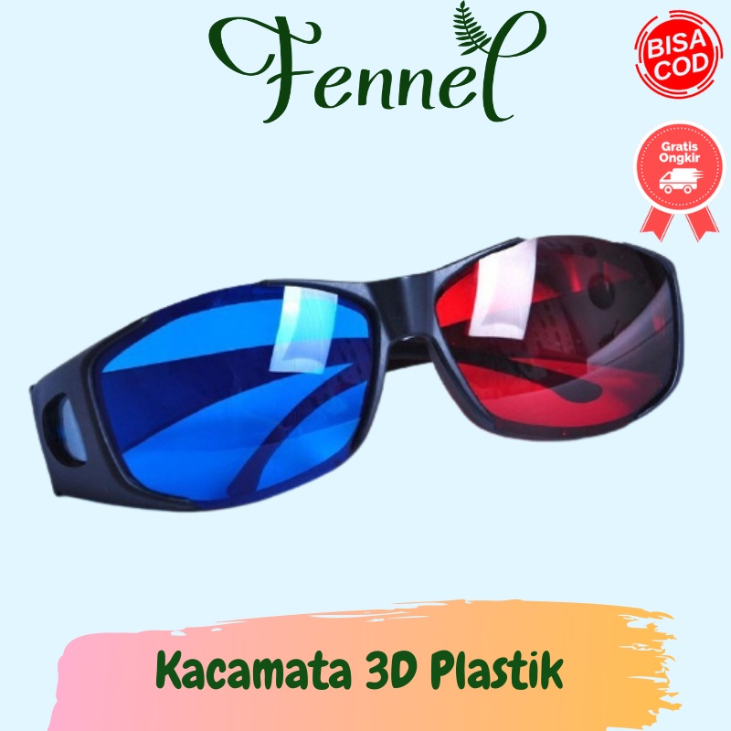 Kacamata 3D Frame Plastik H2