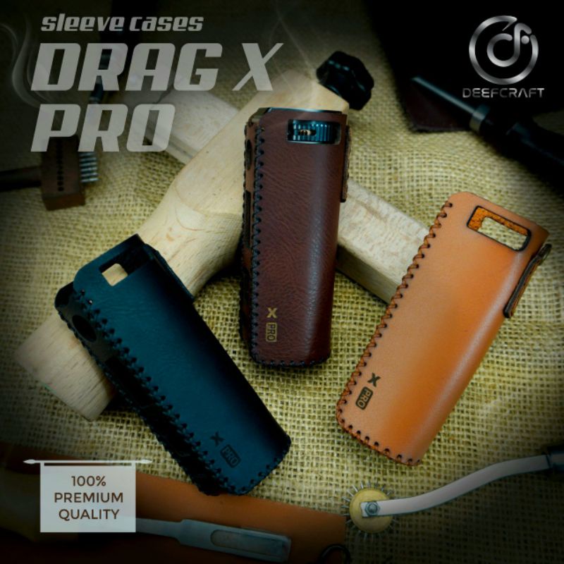 Premium Sleeve Case Drag X Pro Free Tali Lanyard / Holder Casing Drag X Pro Leather Sleeve