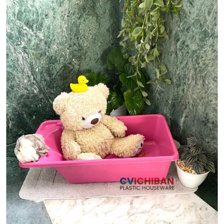 GOJEK - Bak Mandi Anak Segi Mico + duduk(gambar) / bak mandi Anak Plastik / Bak mandi bayi / balita 
