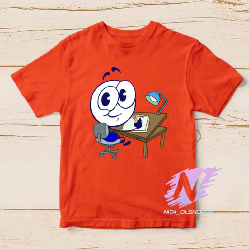 baju kaos anak karakter pencilmation kartun Yt