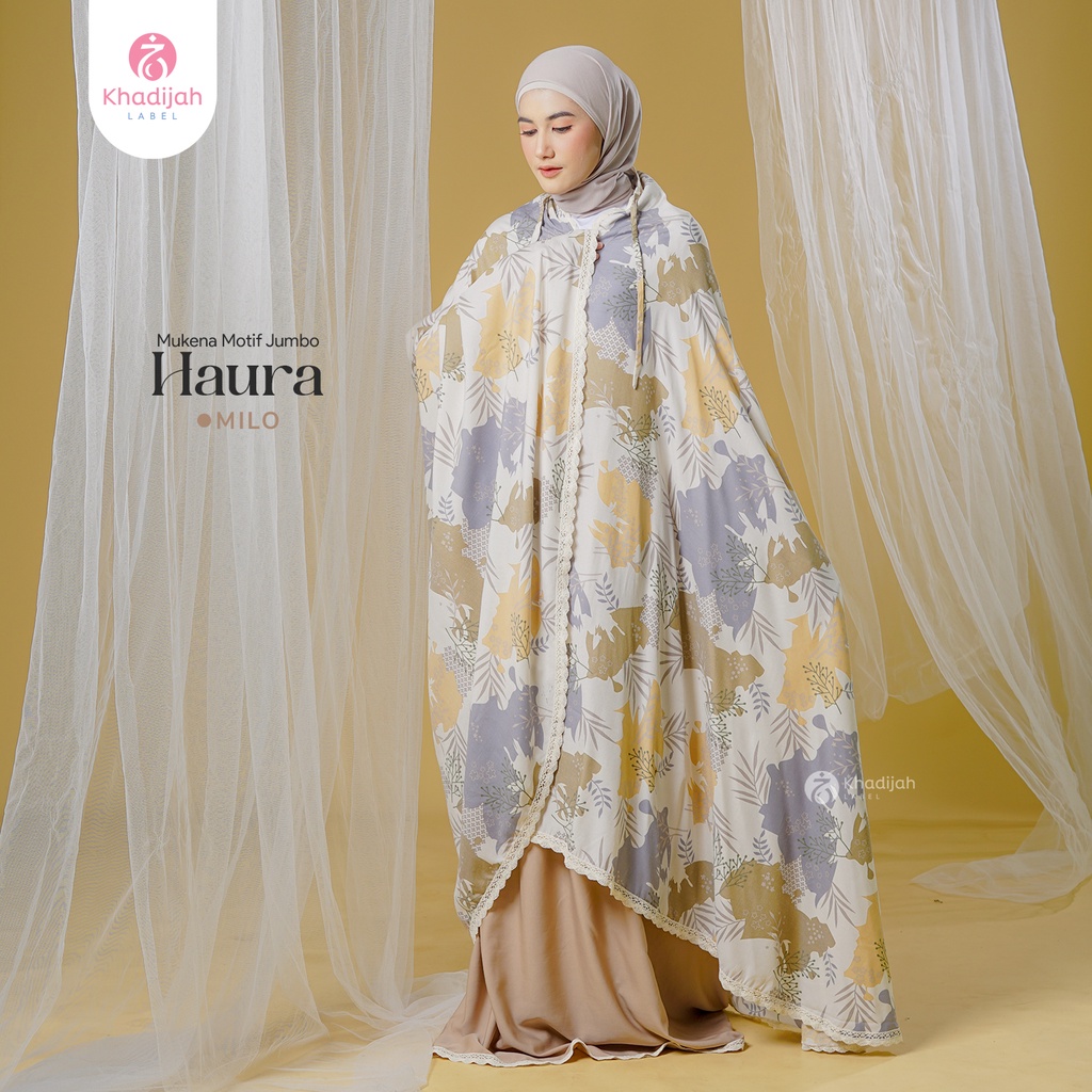 Mukena Resleting Dewasa Jumbo Motif Travel Haura