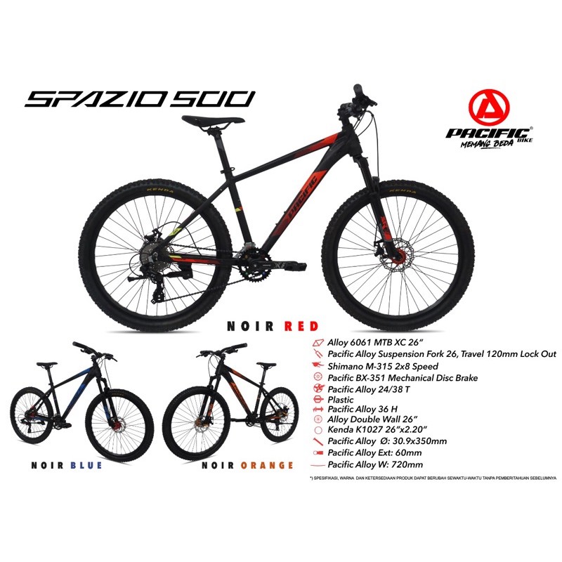 Sepeda gunung MTB 26 Pacific SPAZIO 500