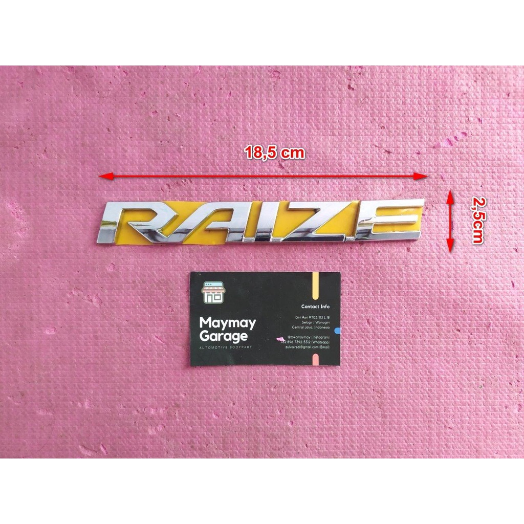 Emblem RAIZE TOYOTA - ORI